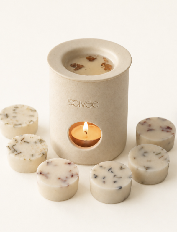 Kit Réchaud e Mini Velas Botânicas